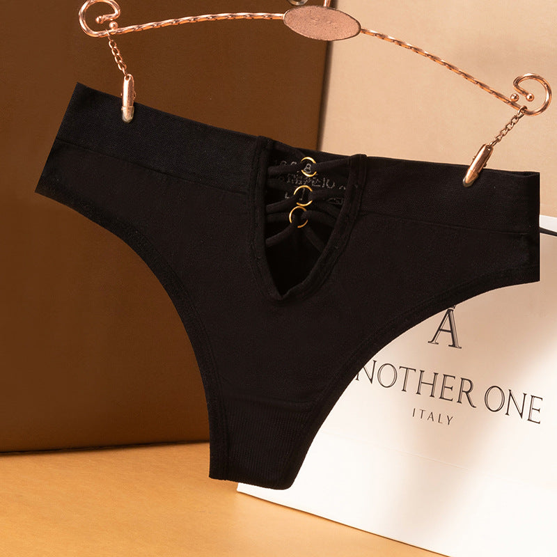 Seamless cutout cotton lingerie briefs - image 3