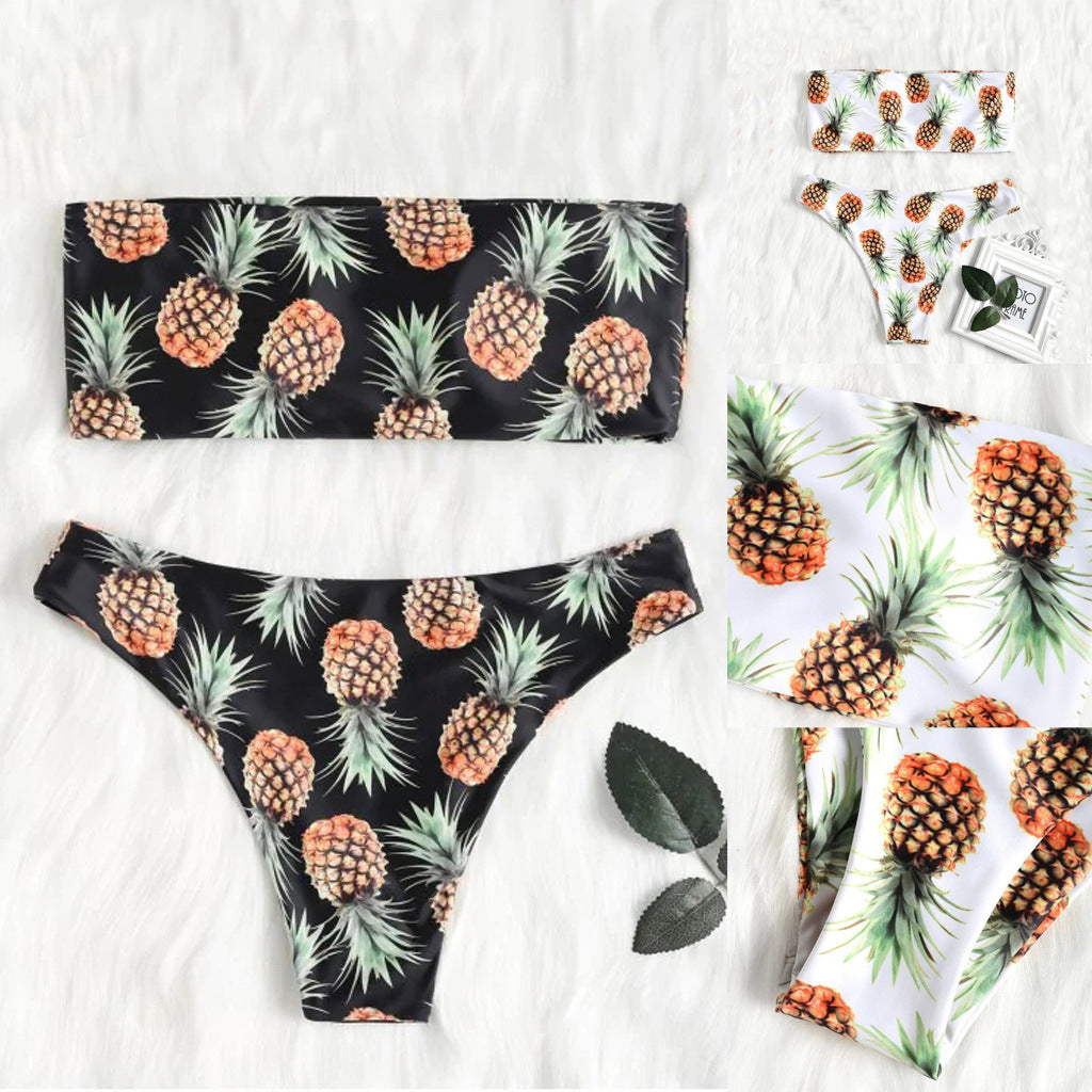 Black polyester lingerie bikini set - product image 1