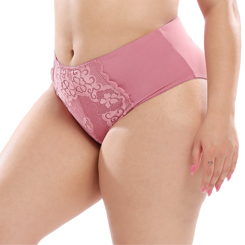 Elegant plus-size nylon lingerie briefs