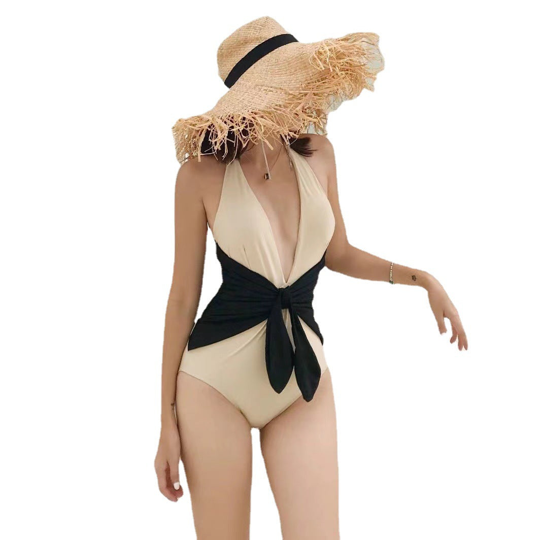 Black one-piece nylon intimate bikini set - product image 2