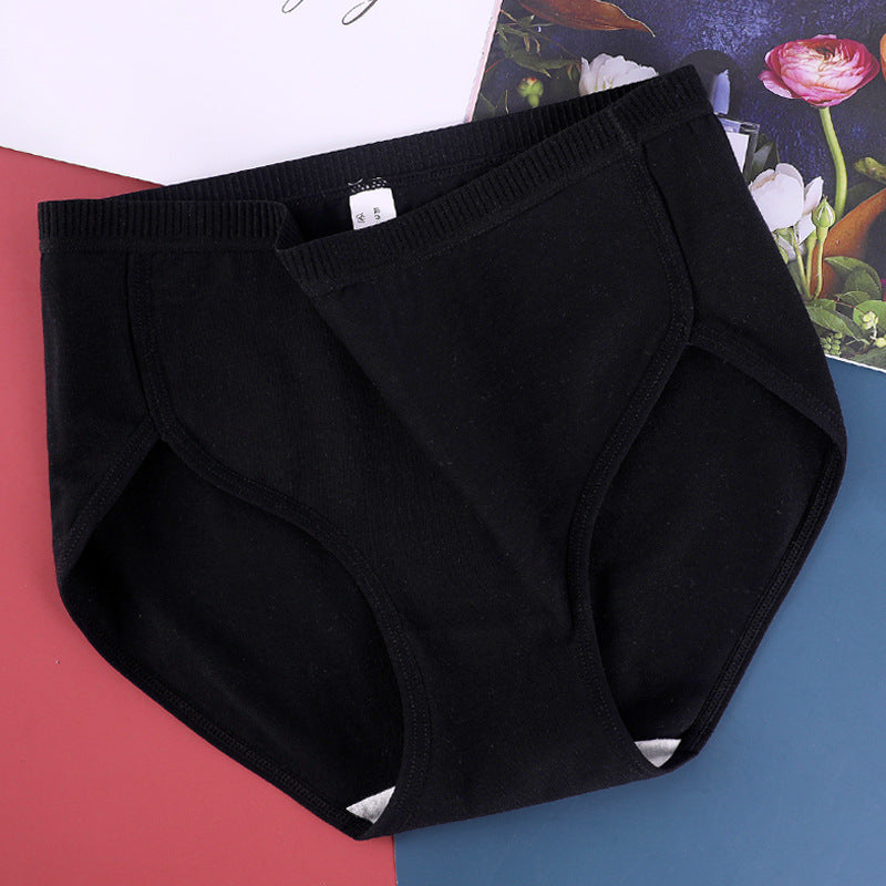 Low-waisted seamless cotton and polyester lingerie briefs