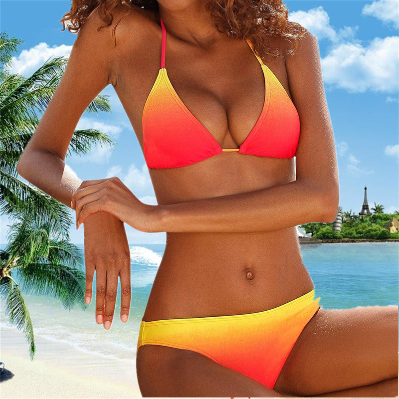 Red polyester lingerie bikini set - product image 2