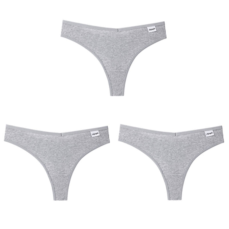 Low-waisted seamless breathable cotton lingerie briefs