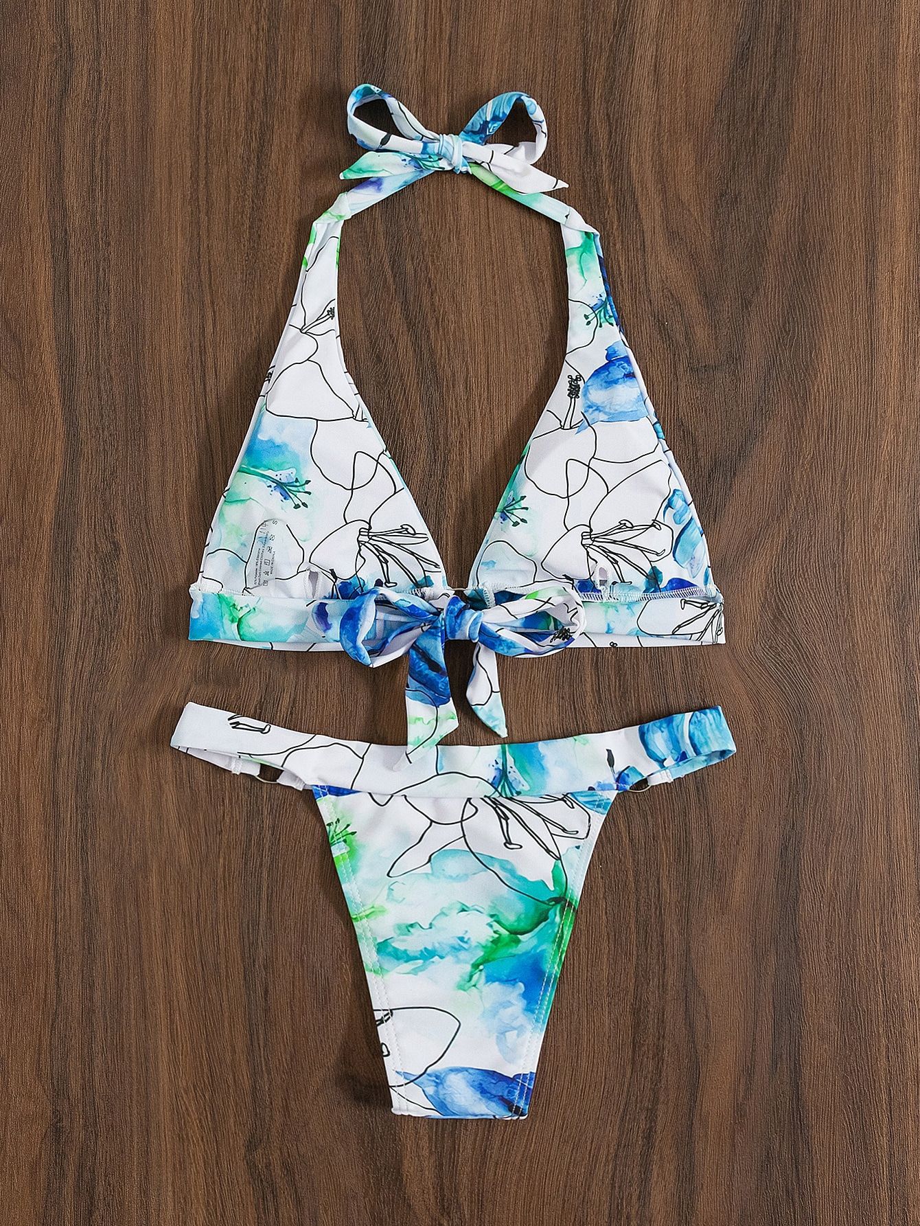 Floral lace and polyester bikini sets - image 3