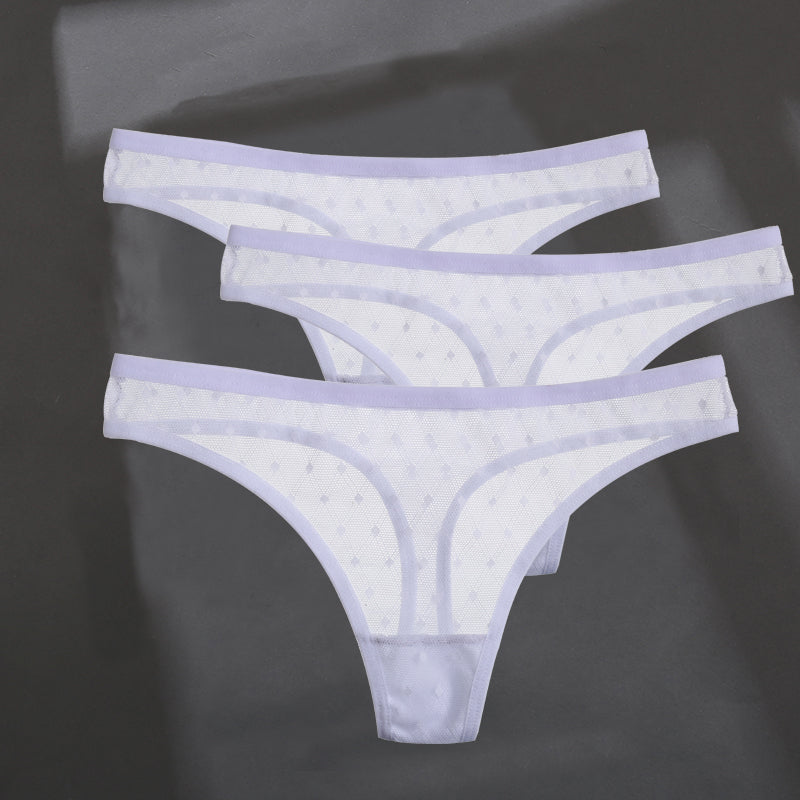 Elegant breathable lace lingerie briefs