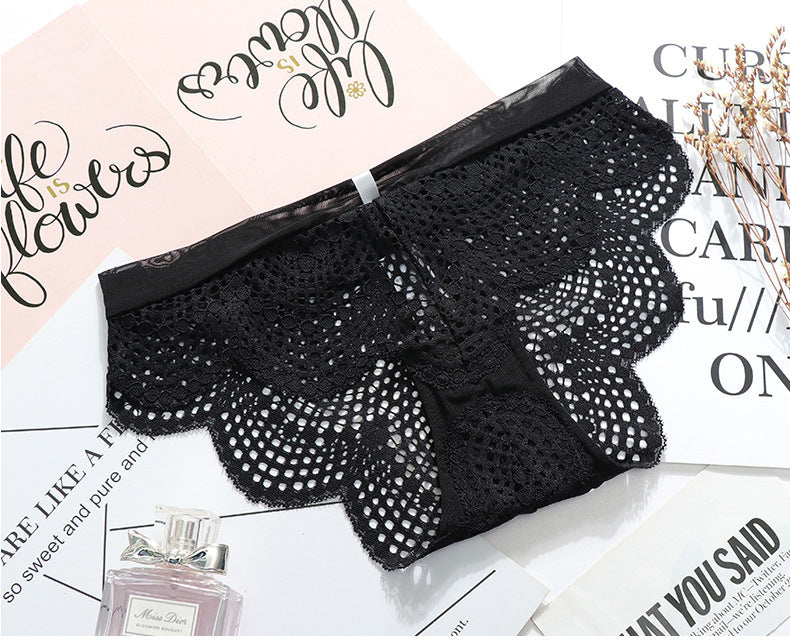 Lace and nylon lingerie briefs - image 1