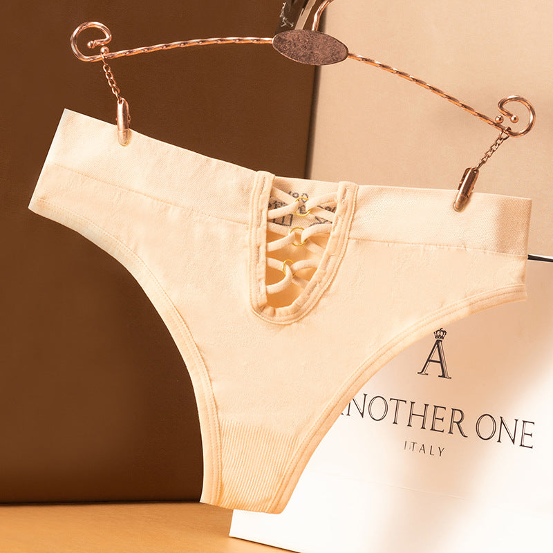 Seamless cutout cotton lingerie briefs - image 4