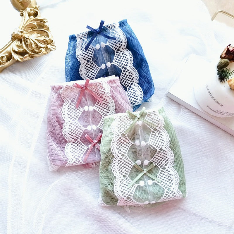 Breathable cotton and mesh lingerie briefs - image 2