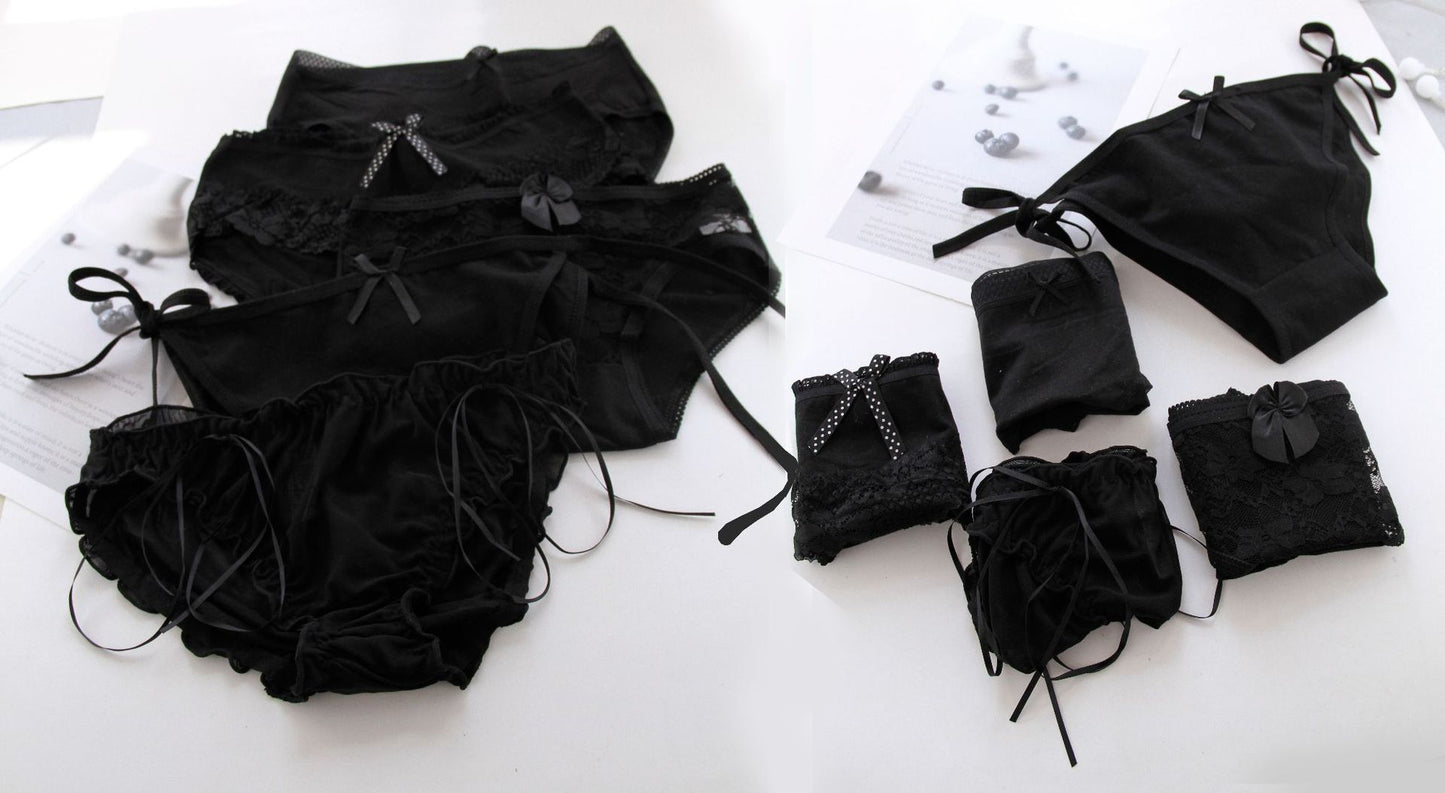 Breathable lace and cotton lingerie briefs - image 1