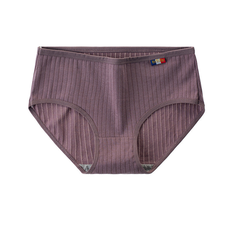 Seamless breathable cotton and polyester lingerie briefs