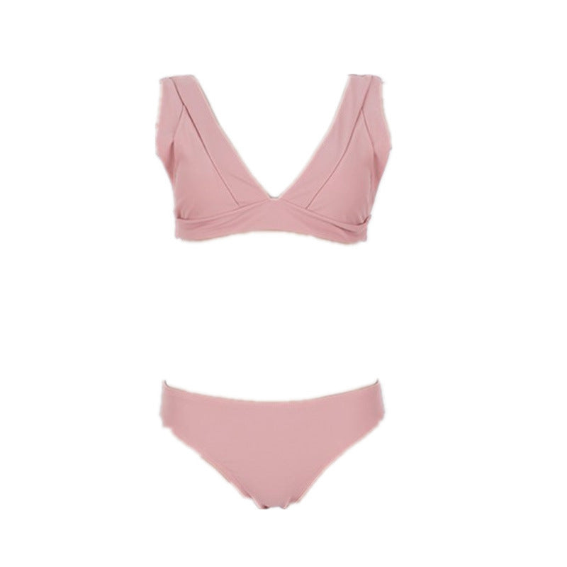 High-waisted backless polyester and nylon bikini sets - image 1