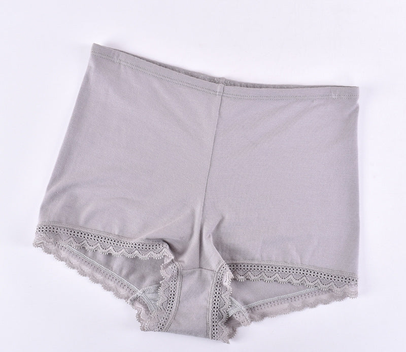 Seamless breathable lace and cotton lingerie briefs