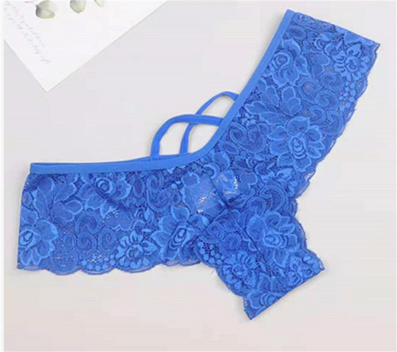 Elegant plus-size lace lingerie briefs
