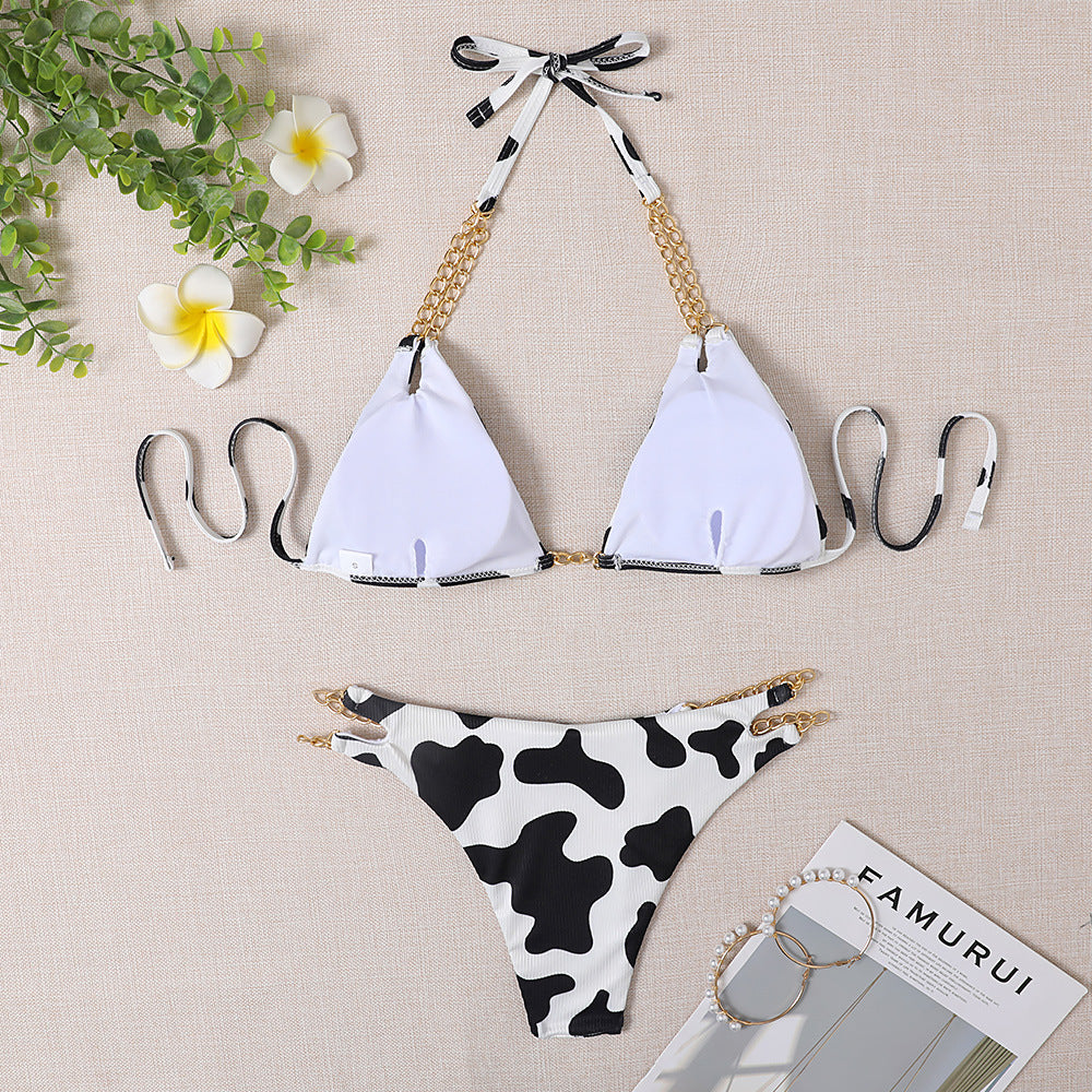 Black polyester lingerie bikini set - product image 2