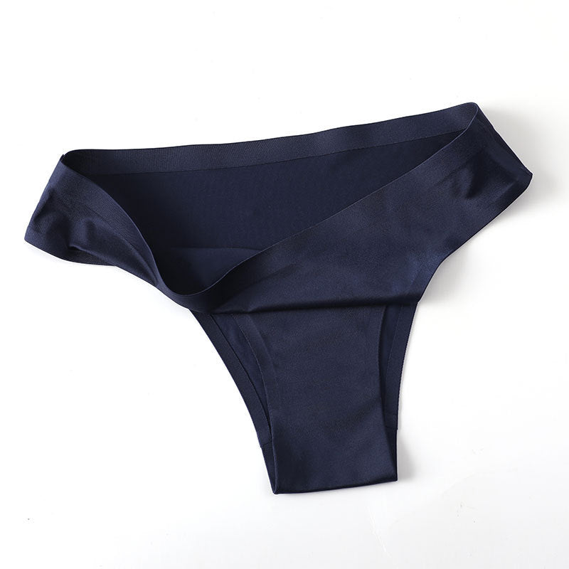 Low-waisted seamless breathable cotton lingerie briefs