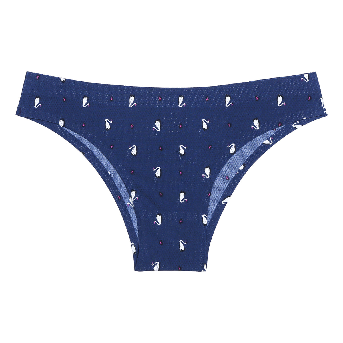 Low-waisted seamless floral cotton lingerie briefs