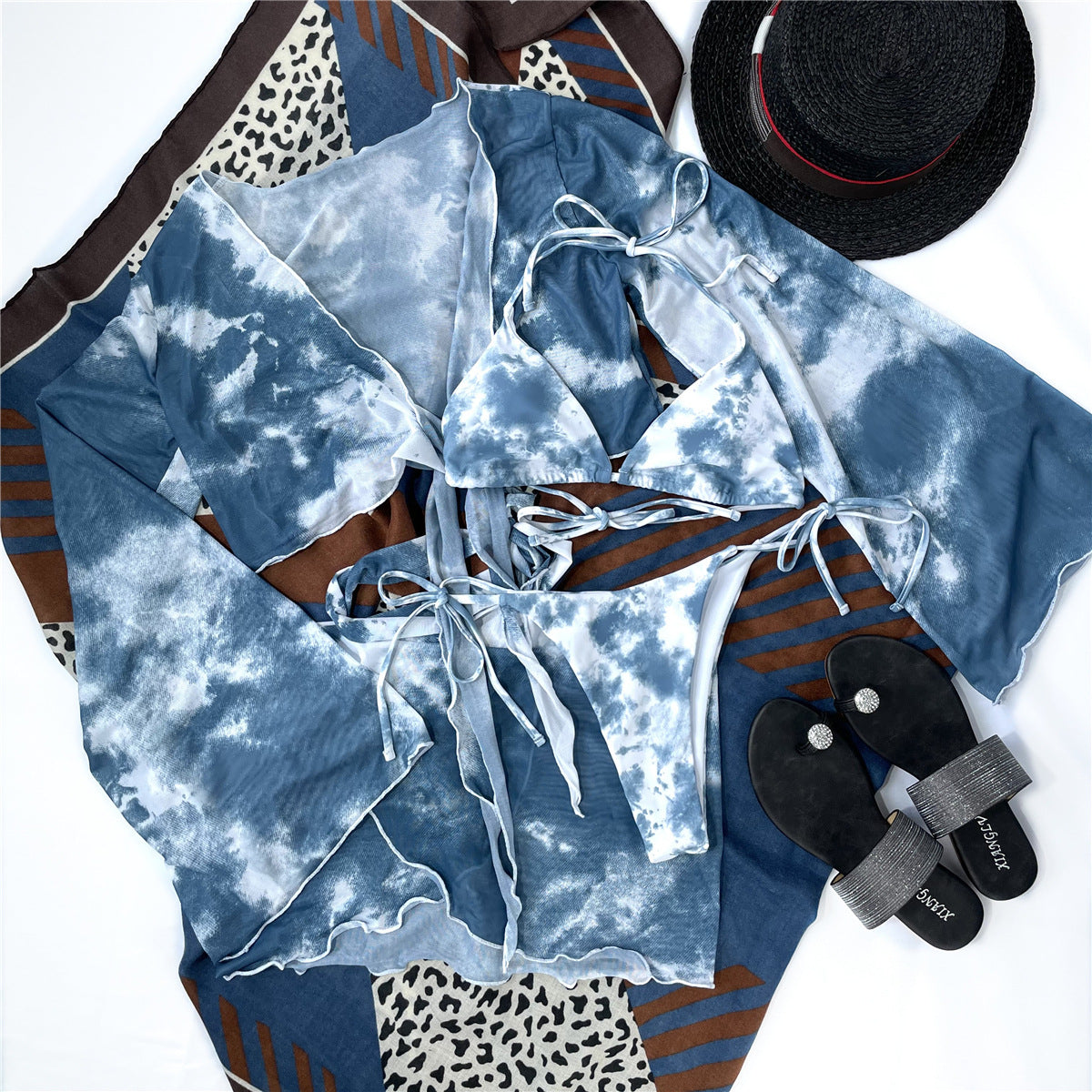 Breathable polyester and spandex bikini sets - image 1