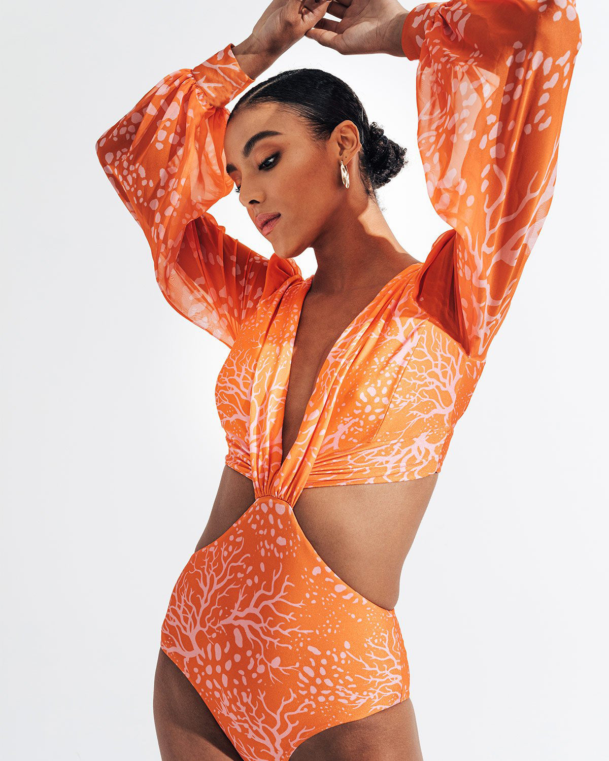 Elegant feminine polyester lingerie bodysuits