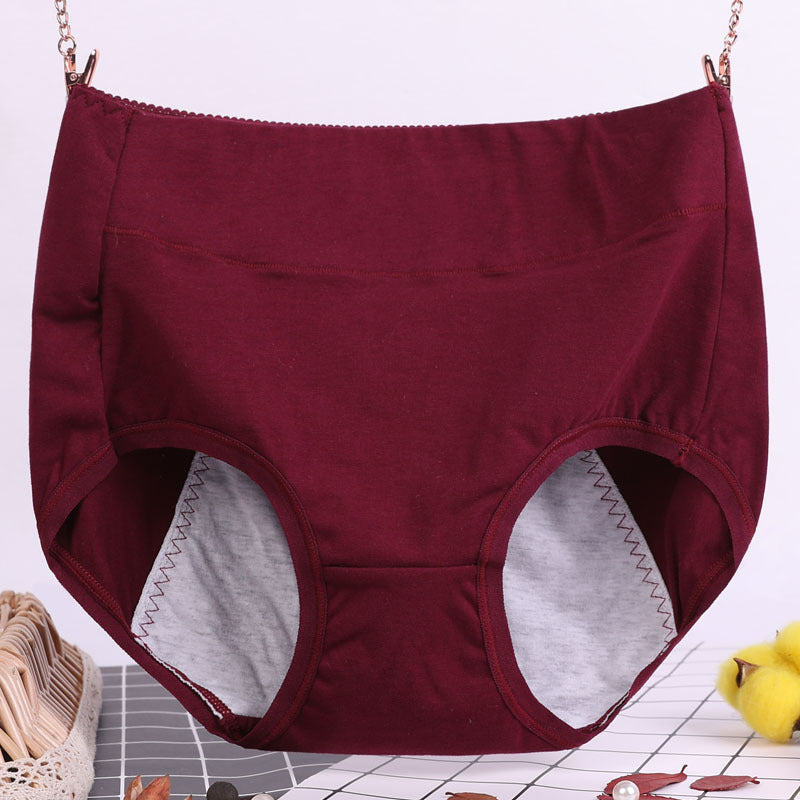 High-waisted seamless breathable cotton lingerie briefs - image 1