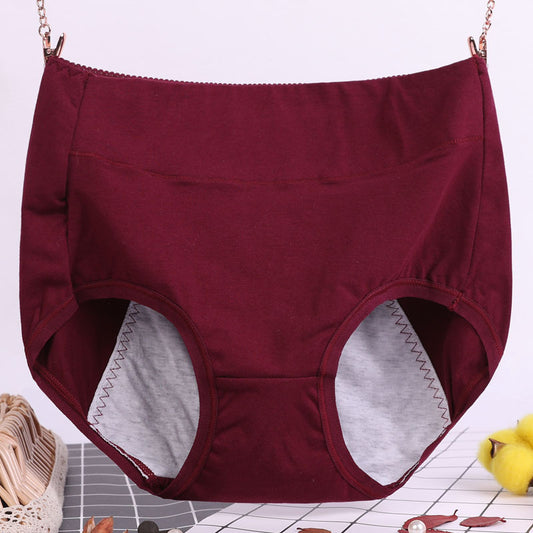 High-waisted seamless breathable cotton lingerie briefs - image 1