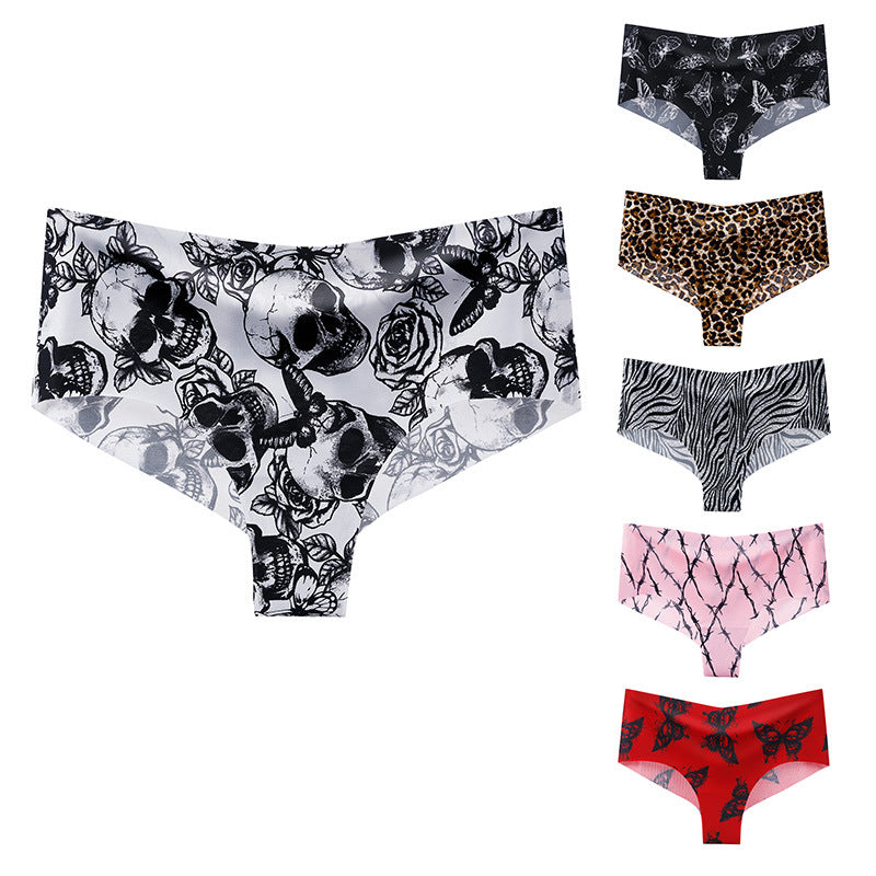 Seamless breathable leopard silk lingerie briefs - image 3