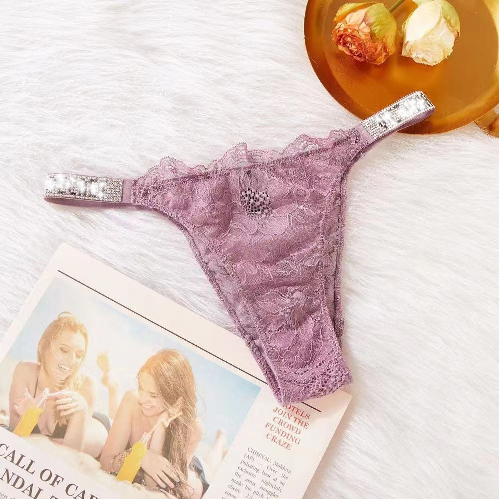 Low-waisted seamless lace lingerie briefs - image 3