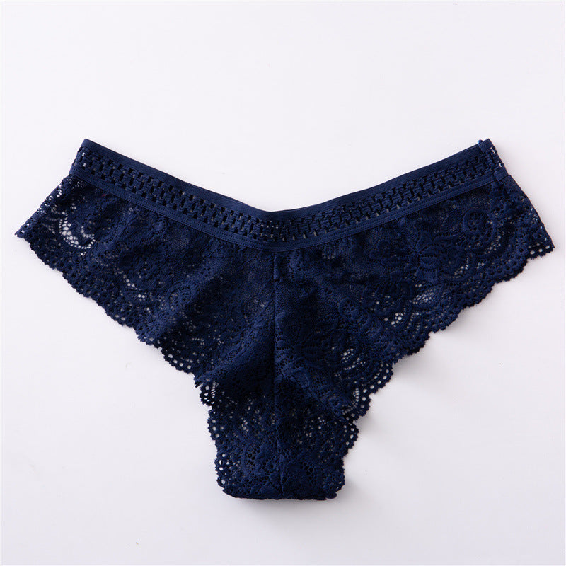 Low-waisted seamless breathable sheer cotton lingerie briefs - image 3