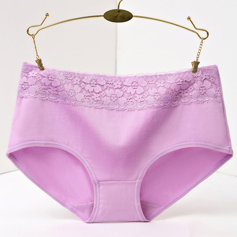 Breathable shaping lace and cotton lingerie briefs - image 4
