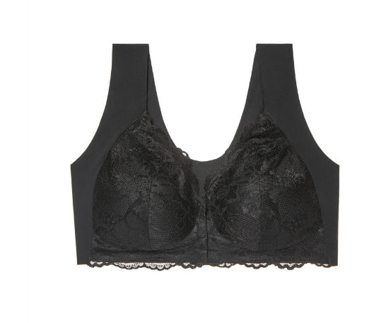 Push-up seamless breathable crotchless lace bras
