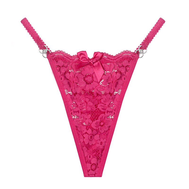 Seamless floral lace and mesh lingerie briefs