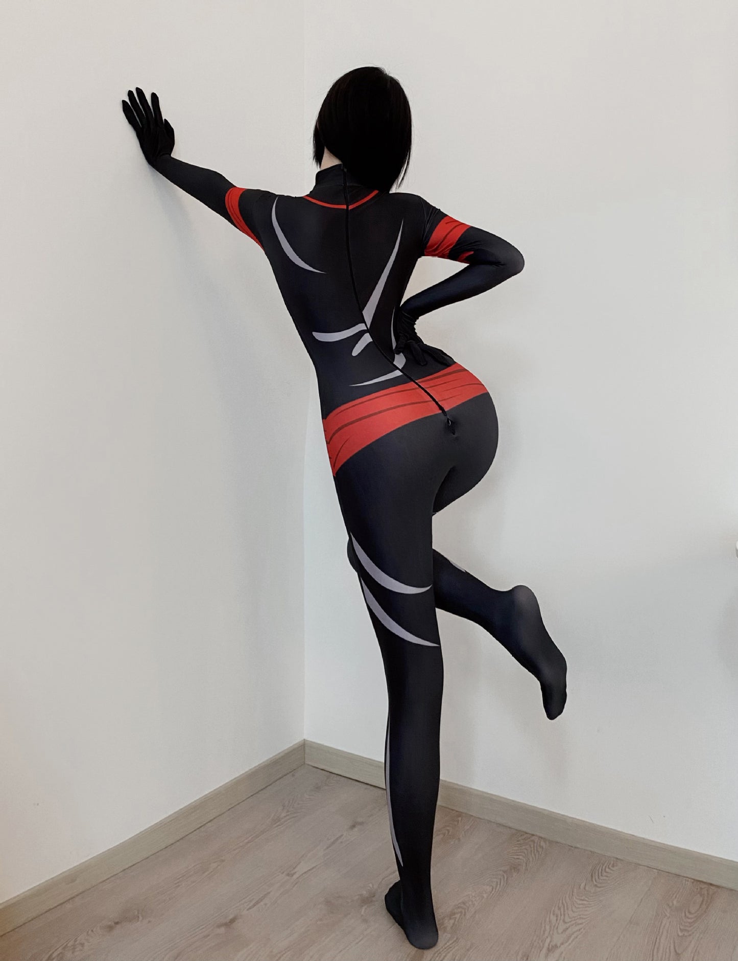 Black fantasy polyester intimate lingerie bodysuit - product image 1