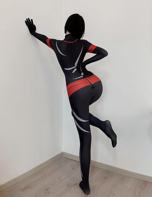 Black fantasy polyester intimate lingerie bodysuit - product image 1