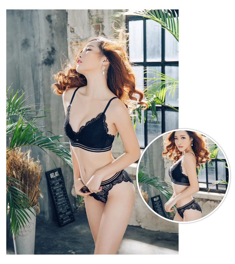 Wireless cutout lace lingerie sets - image 3