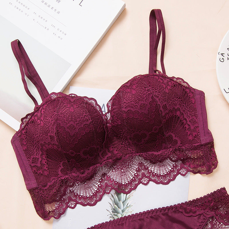 Elegant feminine breathable lace bras