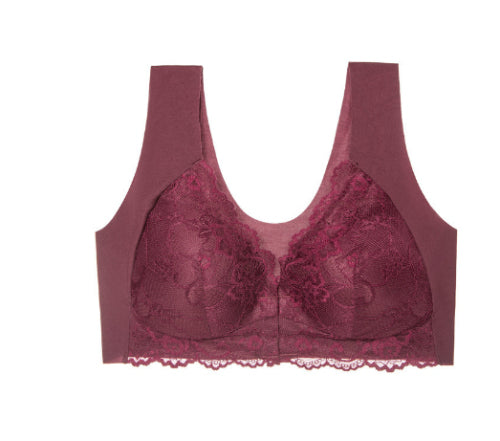 Push-Up Seamless Breathable Crotchless Lace Bras - Black / 5XL / 2PCS product image