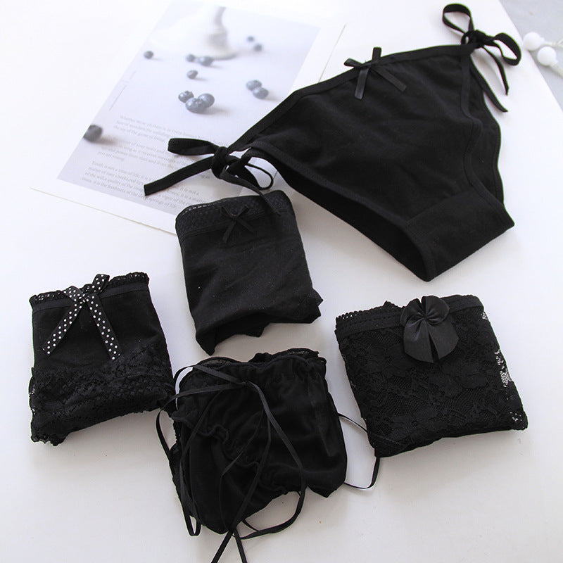 Breathable lace and cotton lingerie briefs - image 2