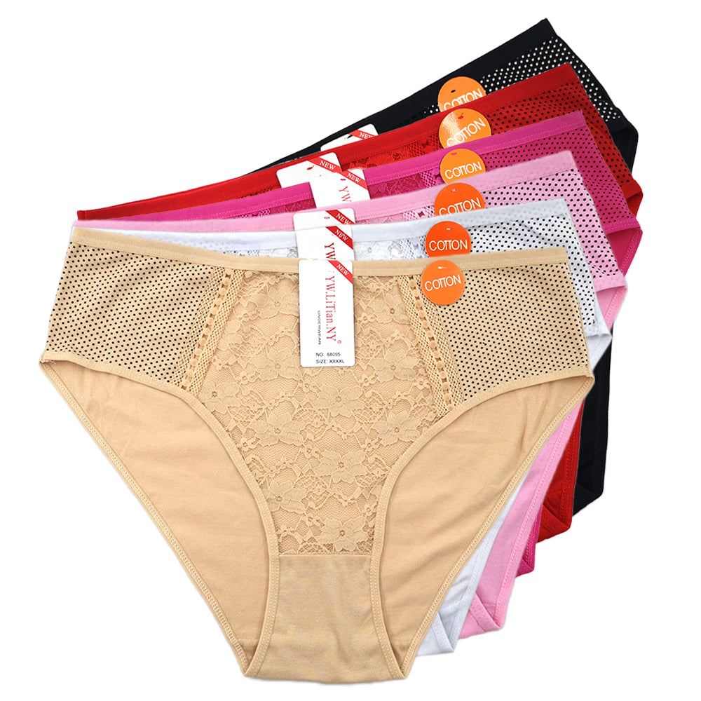 Breathable lace and cotton lingerie briefs - image 2