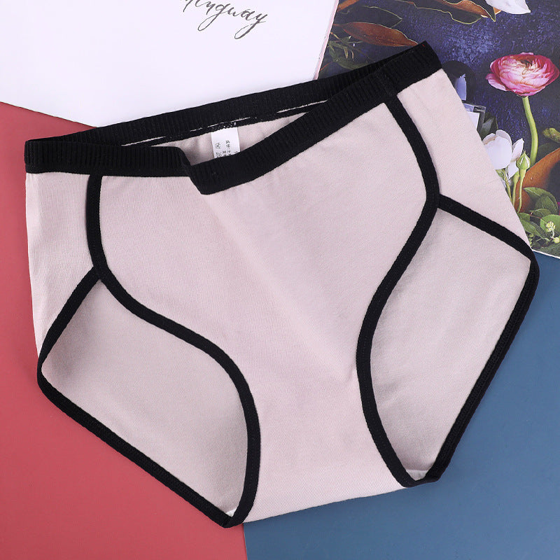 Low-waisted seamless cotton and polyester lingerie briefs