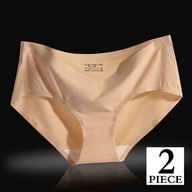 Low-waisted seamless cotton and silk lingerie briefs - image 3