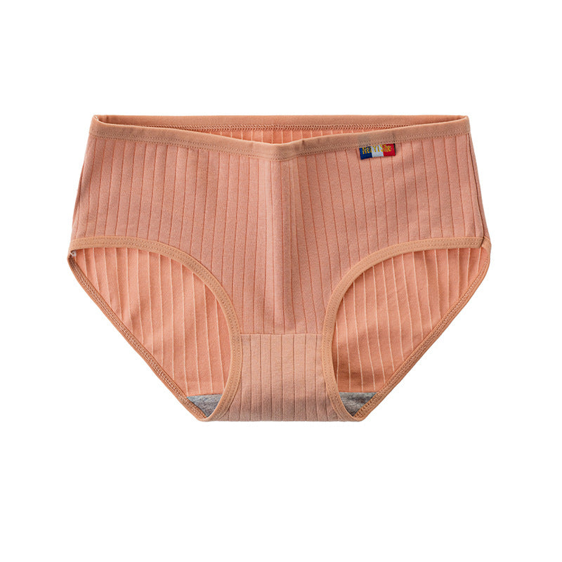 Seamless breathable cotton and polyester lingerie briefs