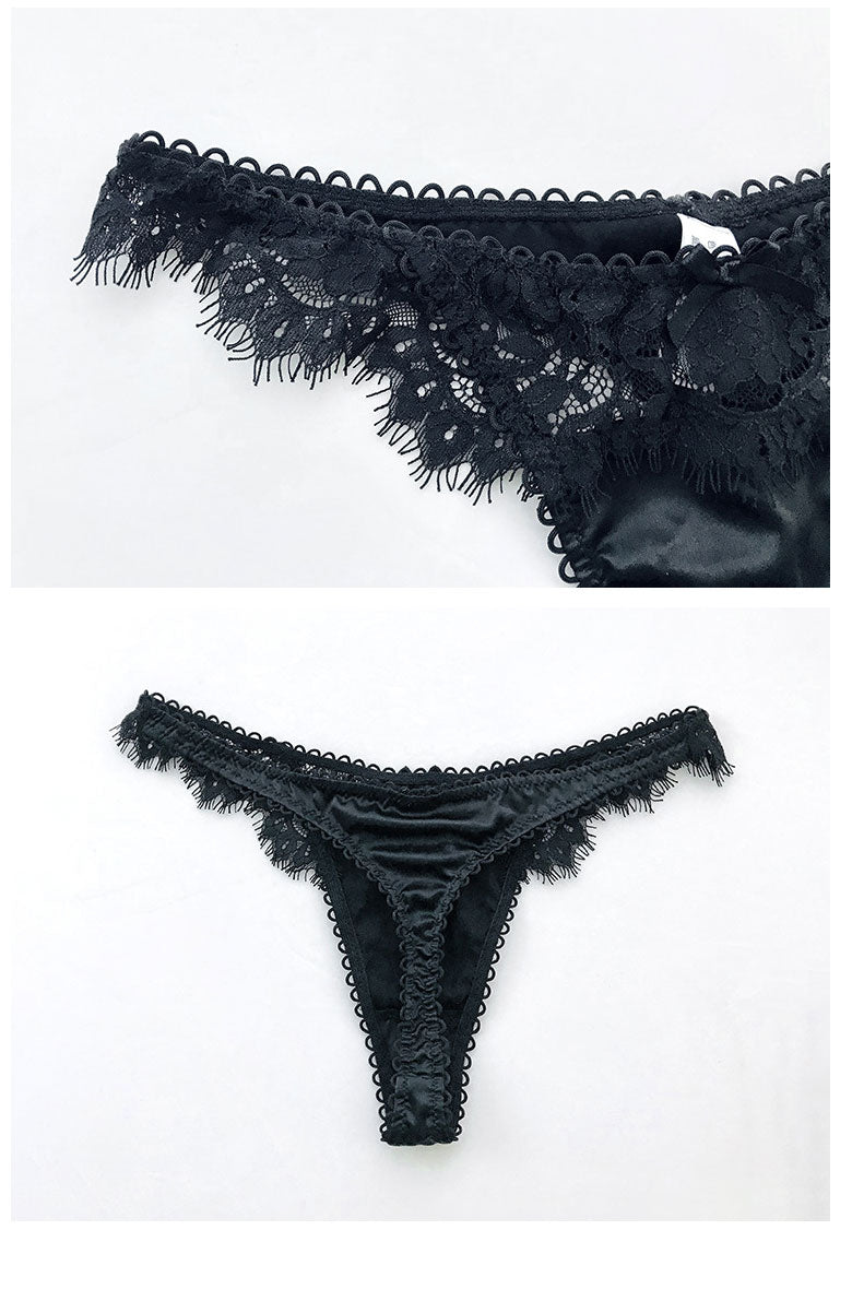 Low-waisted seamless lace and cotton lingerie briefs - image 2