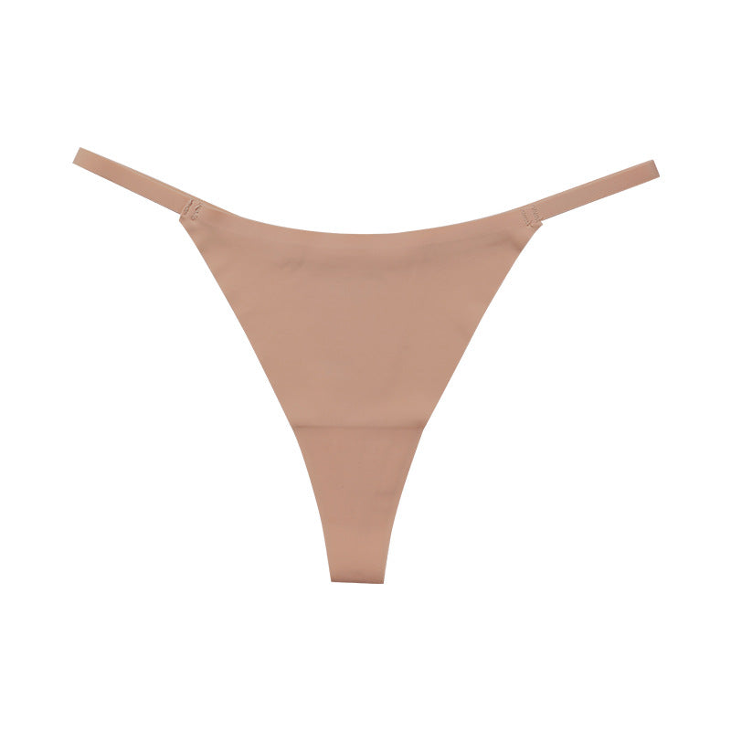 Low-waisted seamless nylon lingerie briefs