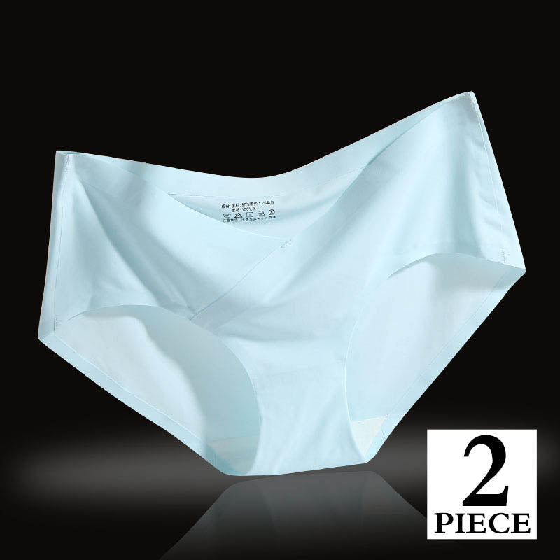 Low-waisted seamless cotton and silk lingerie briefs - image 1
