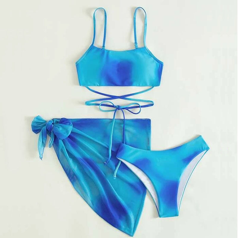 Red polyester lingerie bikini sets