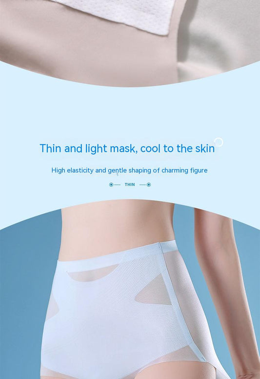 High-waisted seamless shaping silk lingerie briefs - image 1