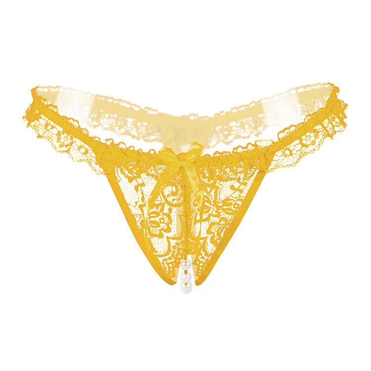Low-waisted sheer nylon and spandex lingerie briefs