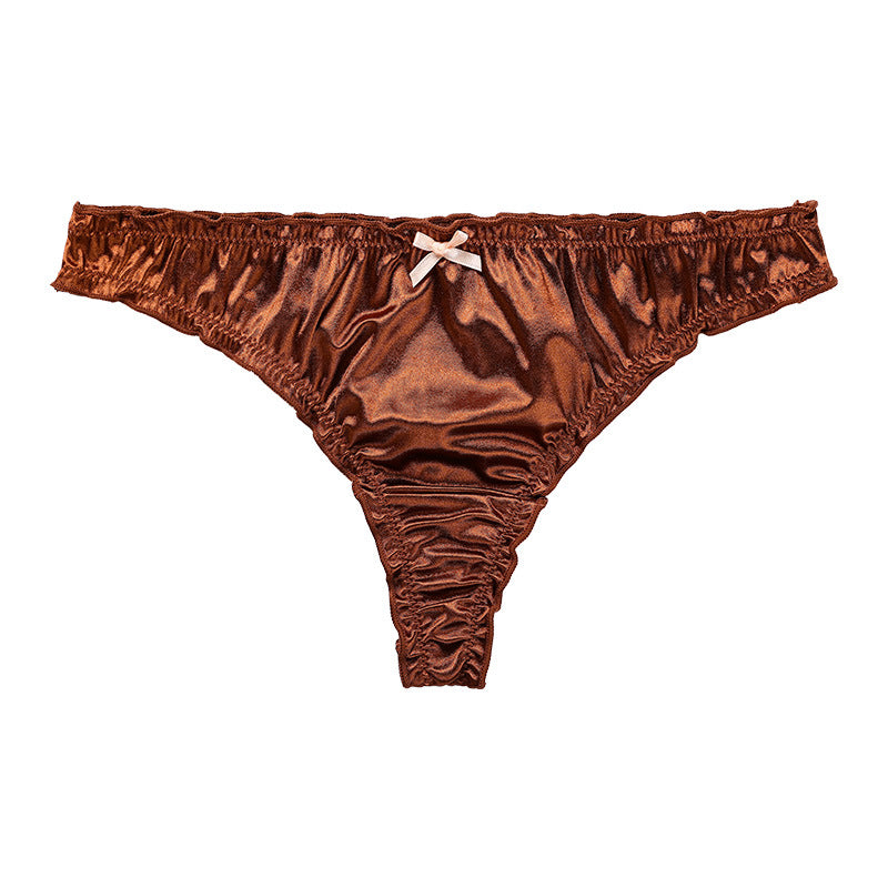 Elegant cotton and nylon lingerie briefs