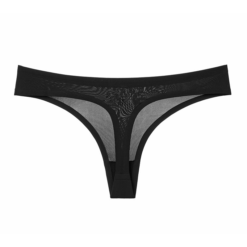 Seamless leopard silk and leather lingerie briefs