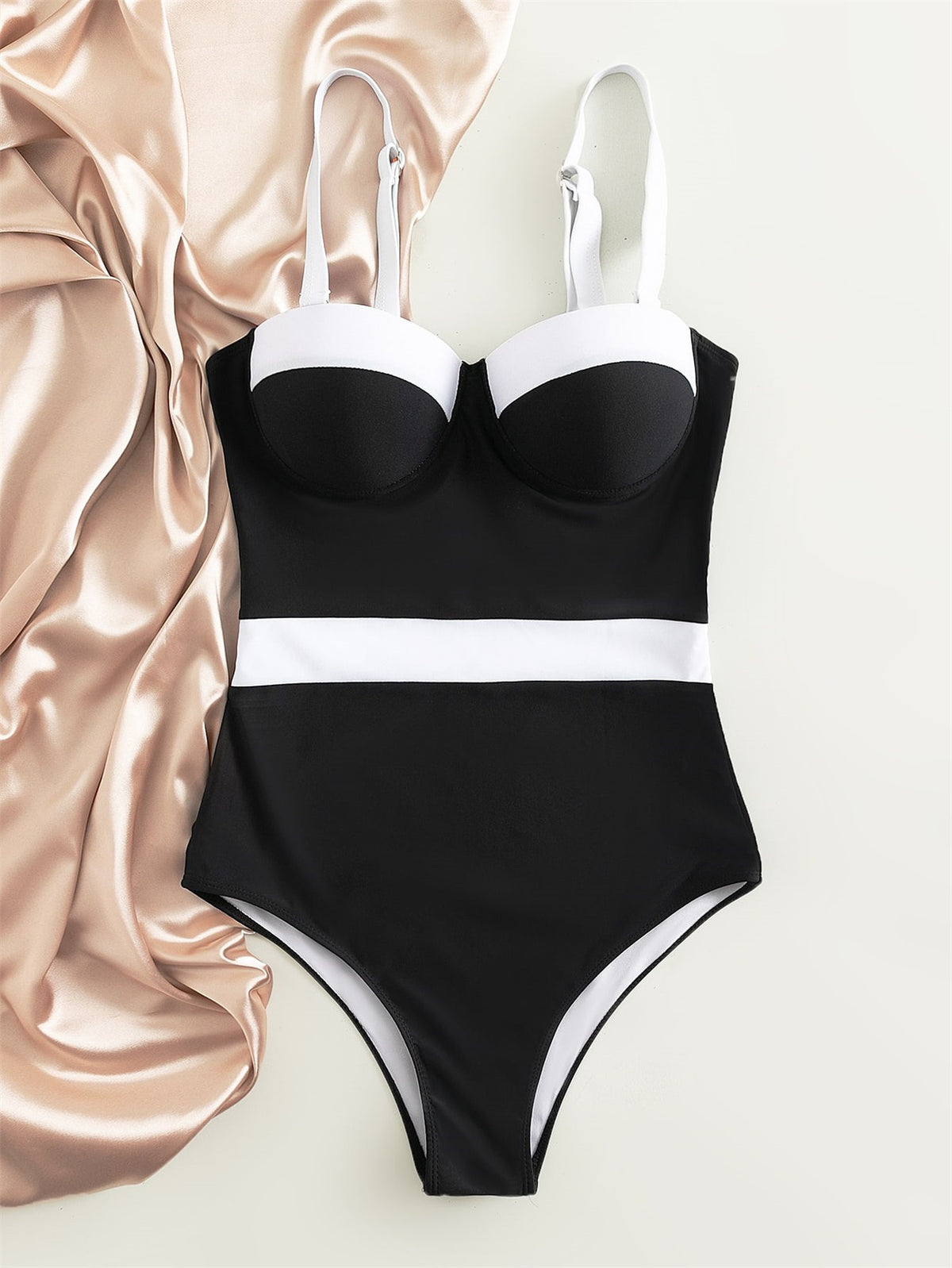 Black push-up backless high-waist lingerie bodysuit - product image 1
