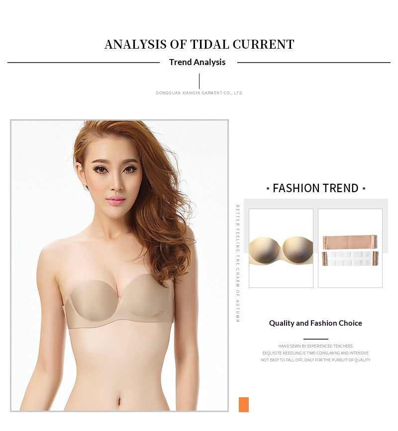 Push-up seamless strapless shaping polyester bras - image 2